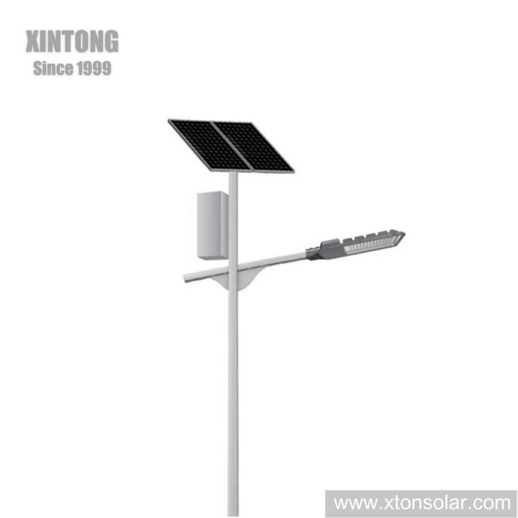 White Sigle Arm Solar LED Street Lamp Factory
